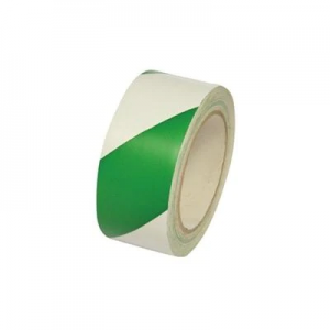 Green and white barrier tape